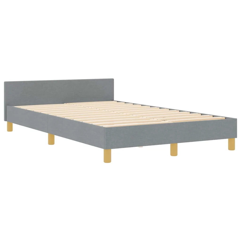 Struttura del letto-Giroletto Grigio chiaro 120 x 190 cm Tessuto 273311