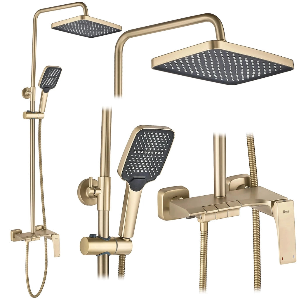 Set Doccia Premium Rea Joe Brush Gold