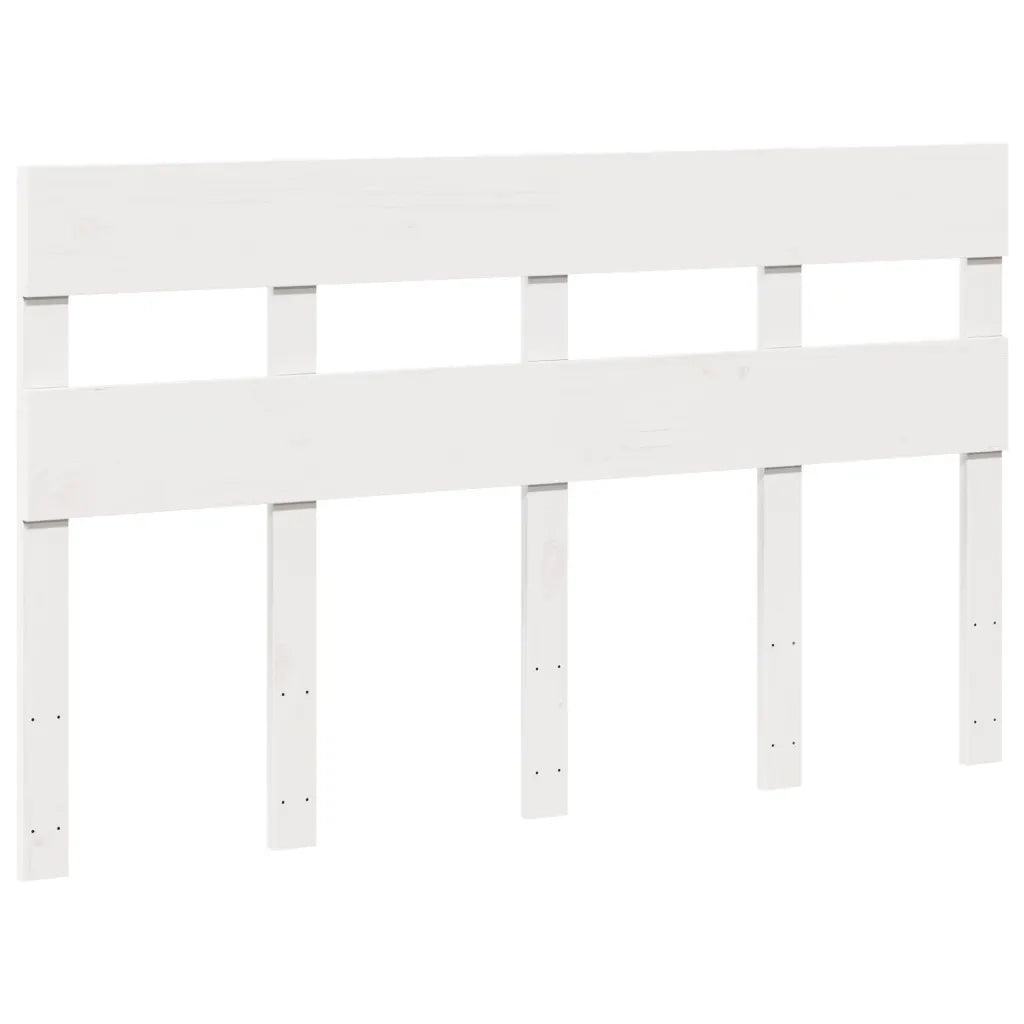 Letto senza Materasso-Struttura Letto Bianco 160x200 cm Legno Massello di Pino 385013