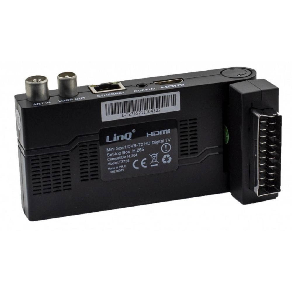 Trade Shop - Decoder Digitale Terrestre Dvb-t2 Scart Con Hdmi Full Hd Con Codec H.265 T2755 -