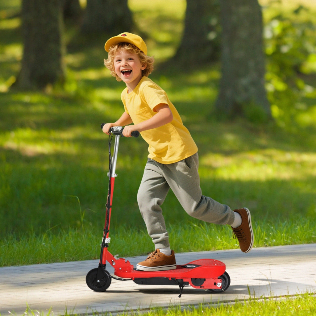 Scooter Elettrico Pieghevole per Bambini ¨C Minimal ¨C Rosso 74x36x69-91 cm