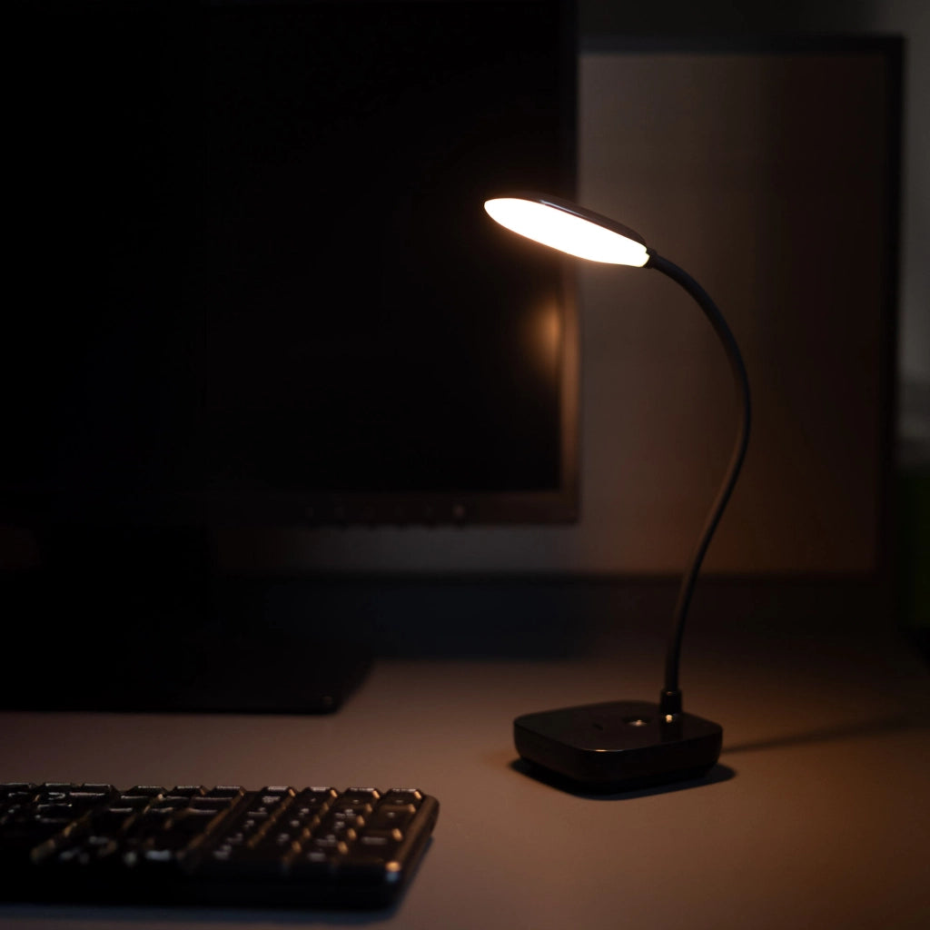 Lampada da scrivania nera flessibile LED 7W Zuma Line