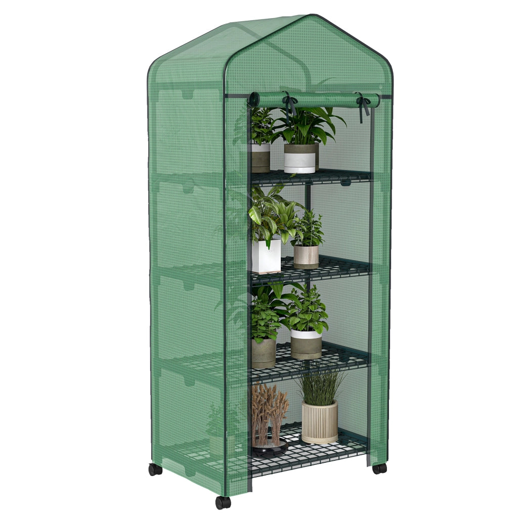 Serra da balcone a 4 livelli ¨C Minimal ¨C verde 69x50x165 cm