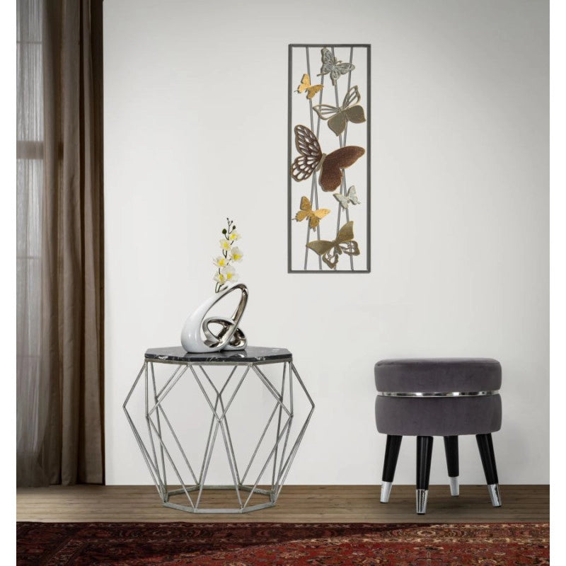 Sgabello Paris Grigio/silver cm ø 35x40,5