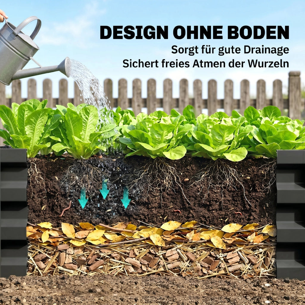 Hochbeet da Giardino ¨C zephmum ¨C Grigio Scuro 100x60x30 cm