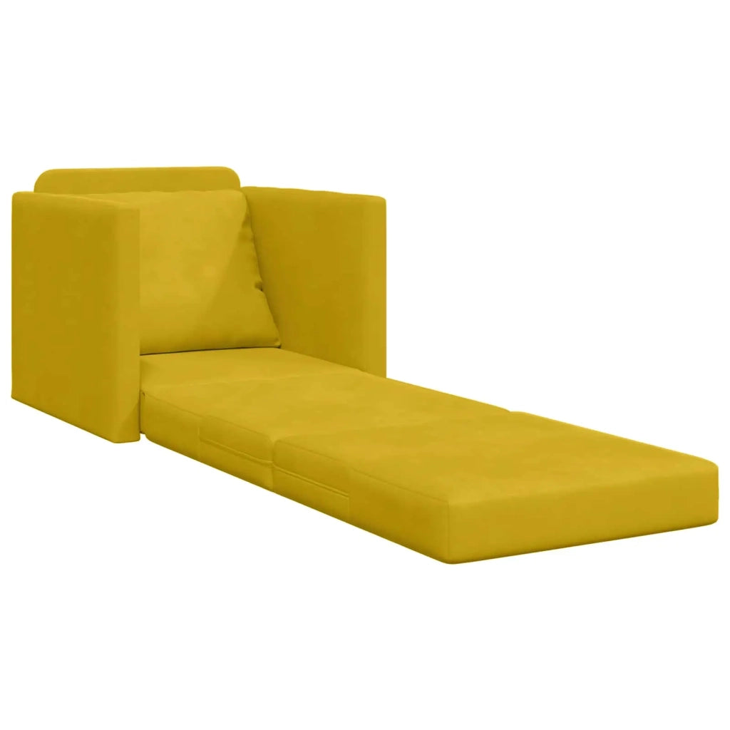Divano letto Giallo Scuro 74 x 77 x 81 cm Velluto 4106618