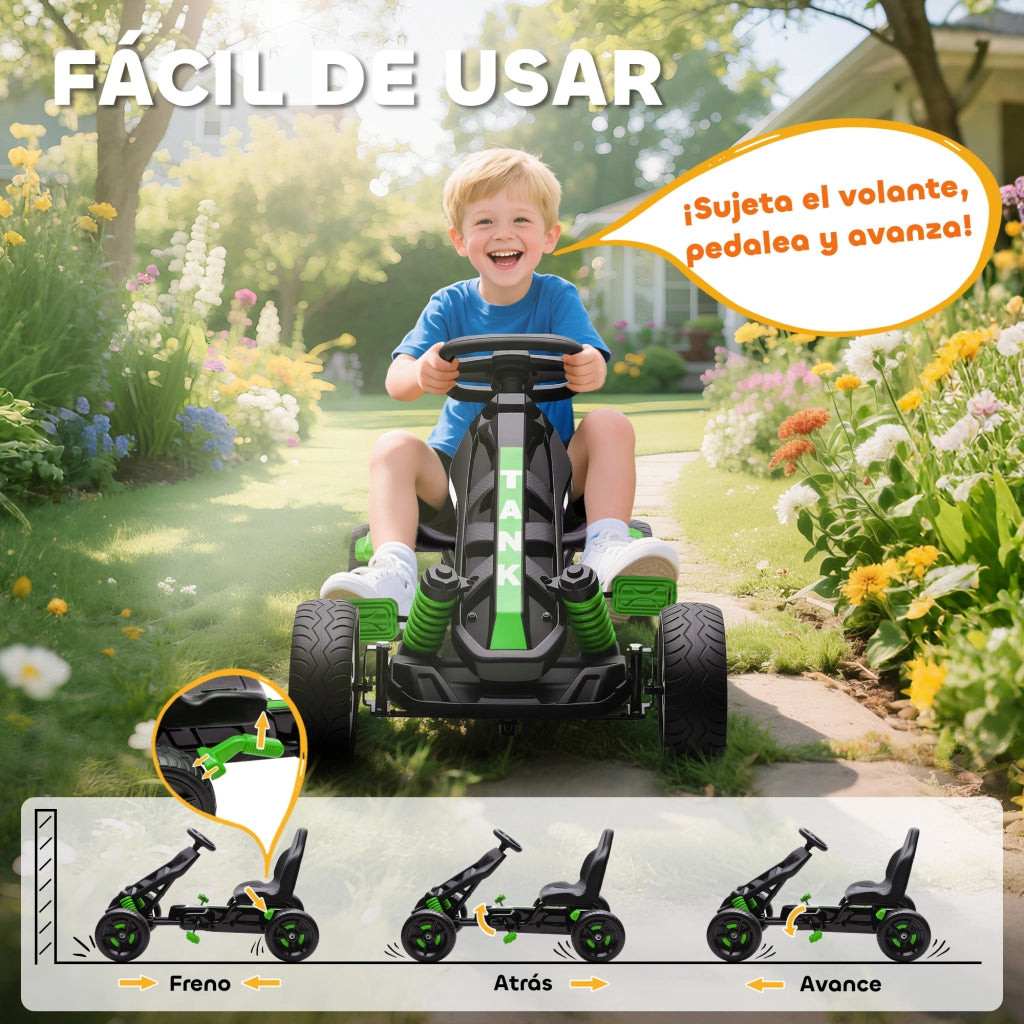Triciclo a Pedali per Bambini ¨C Minimal ¨C Verde, Metallo, 3+ Anni