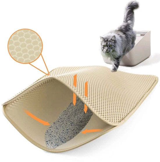 Matrice per gatto in EVA 60 x 40 cm per pavimento di bagno con disegno di ragnatela impermeabile facile da pulire