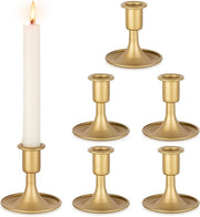 Set di 6 Candelabri in Oro per Matrimonio e Decorazione di Casa