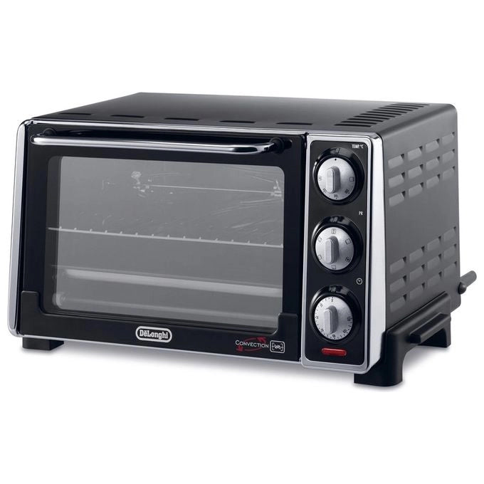 De'Longhi EO20792 Fornetto Elettrico 7 Funzioni 20 L 1300 W Ventilato Grill Girarrosto Timer 120 min colore Nero