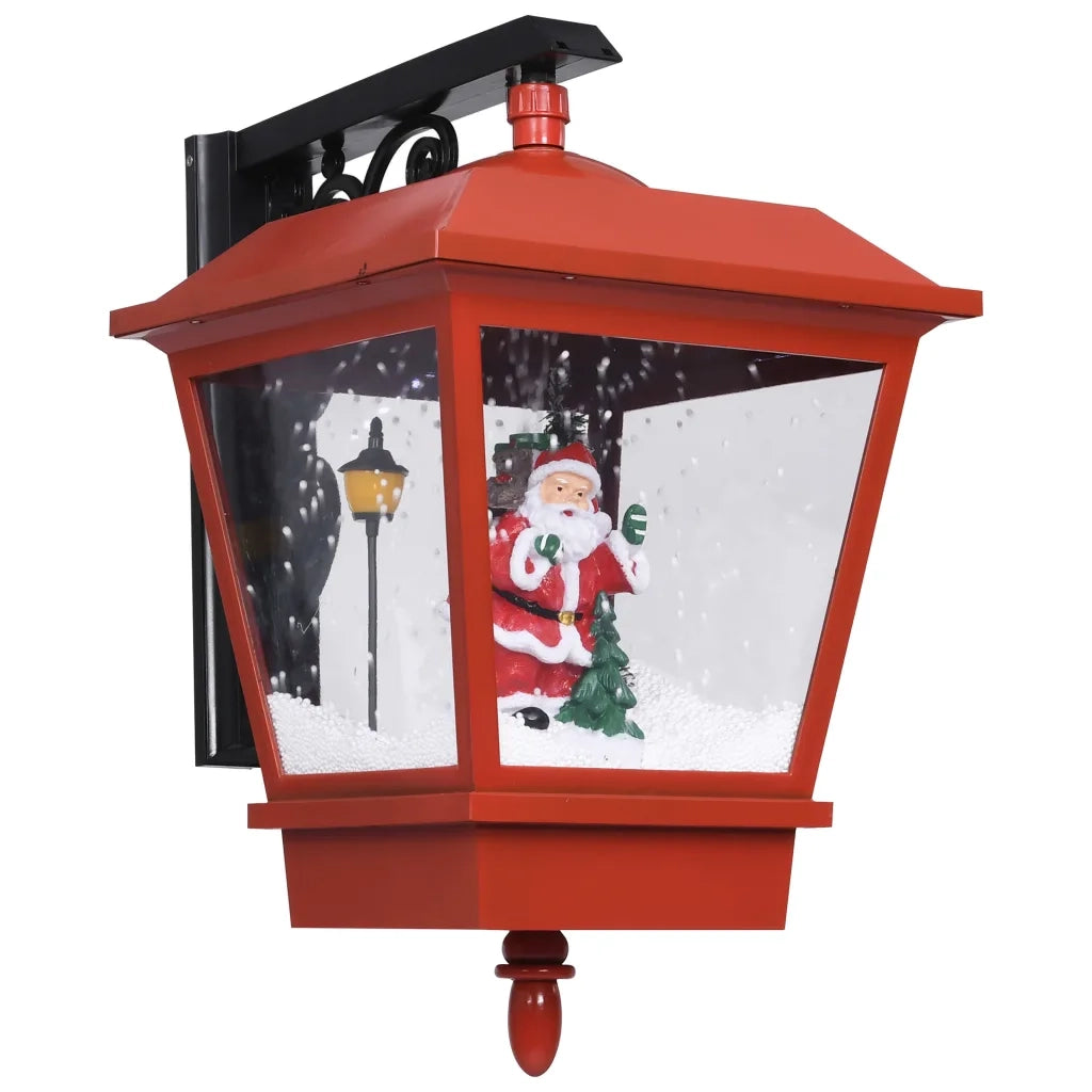 Lampada Natalizia da Parete LED e Babbo Natale Rossa 40x27x45cm cod mxl 42016