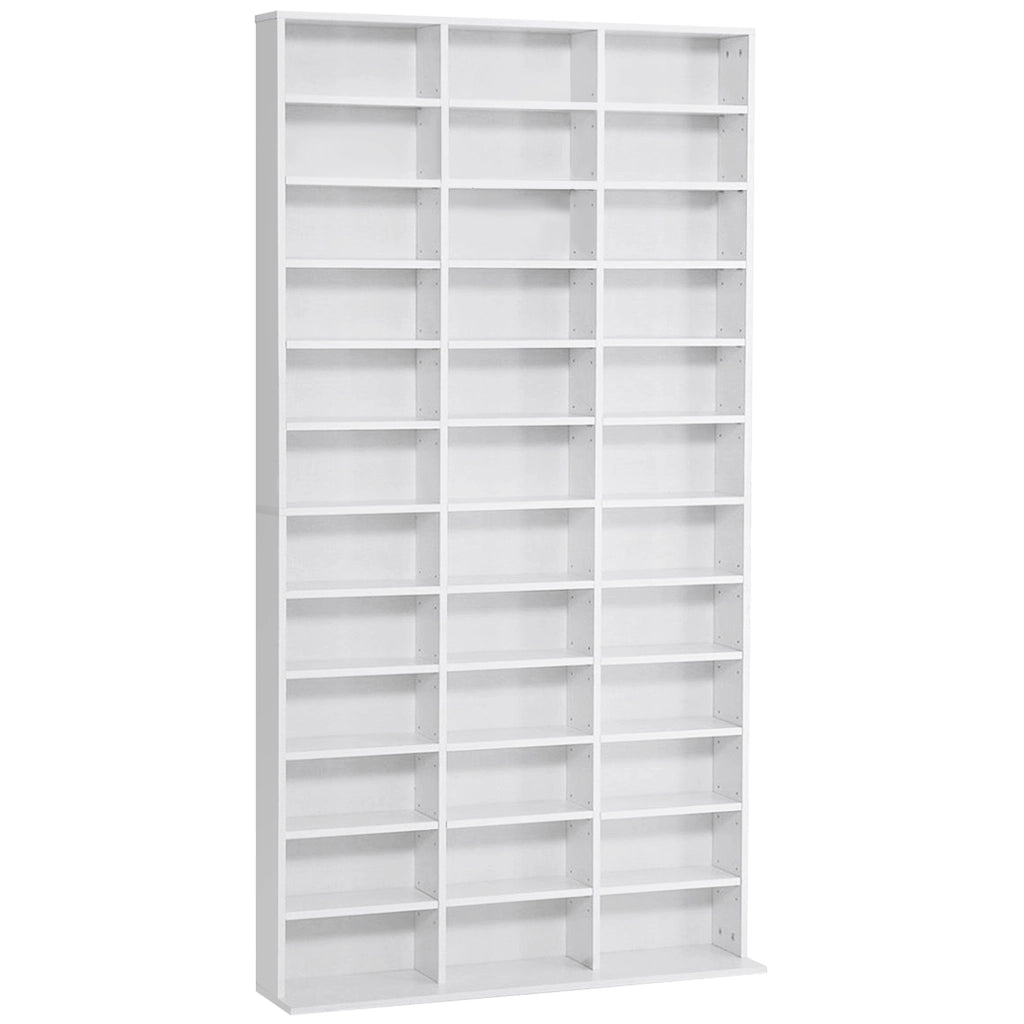 Libreria per CD/DVD ¨C Xylo ¨C 36 Scomparti Regolabili Bianco