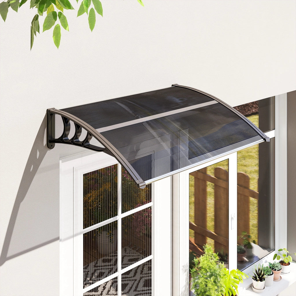 Tettuccio da esterno in policarbonato e alluminio ¨C Minimal ¨C 100x75 cm nero