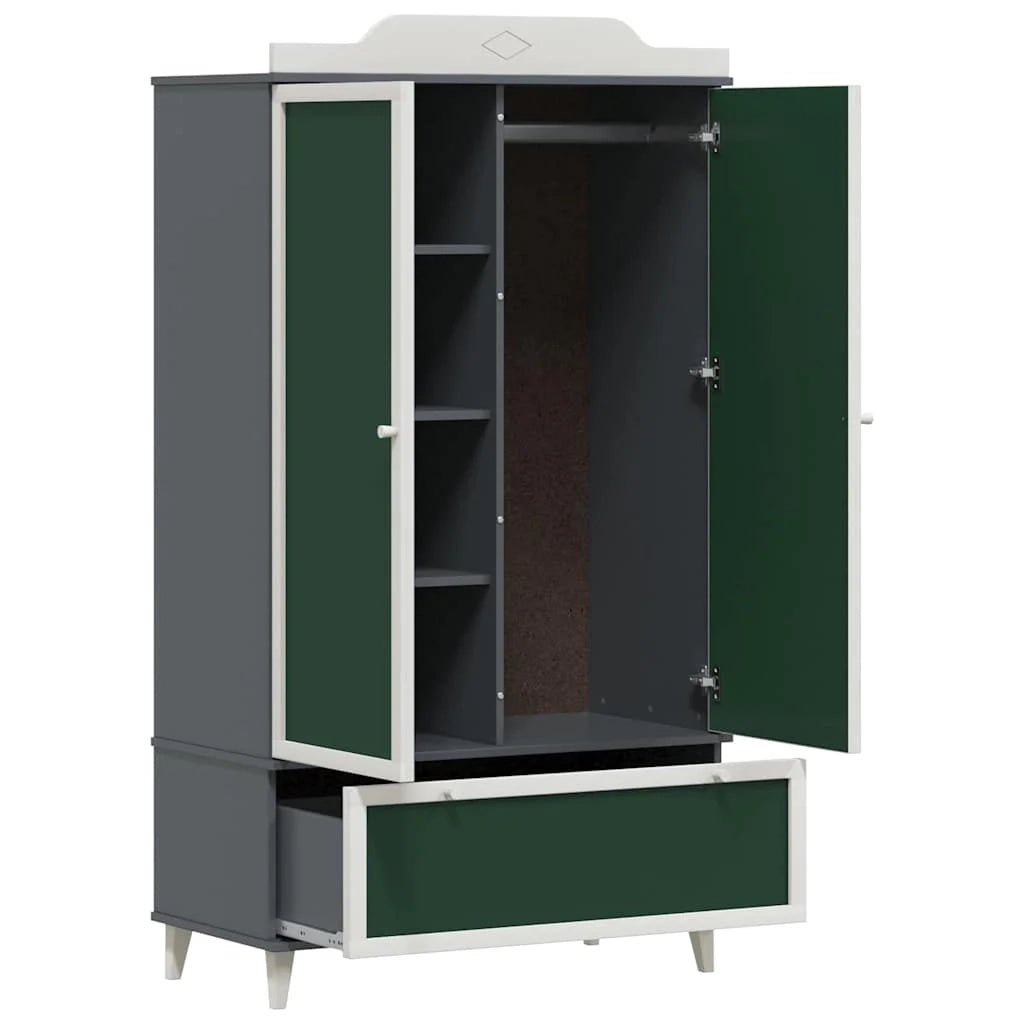 Ampio armadio rettangolare per bambini con spazio per riporre gli oggetti 90 x 45 x 165 cm legno grigio 02_0058621