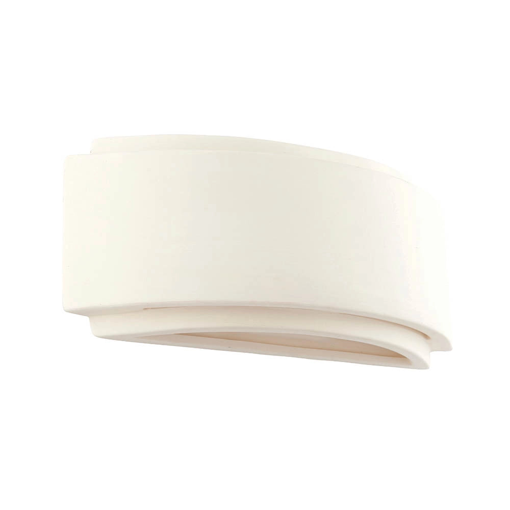 Applique moderna ad arco ceramica bianca E14 Endon Gianna
