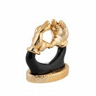 Mickey Love Scultura da Appoggio - Nero/Oro h.9