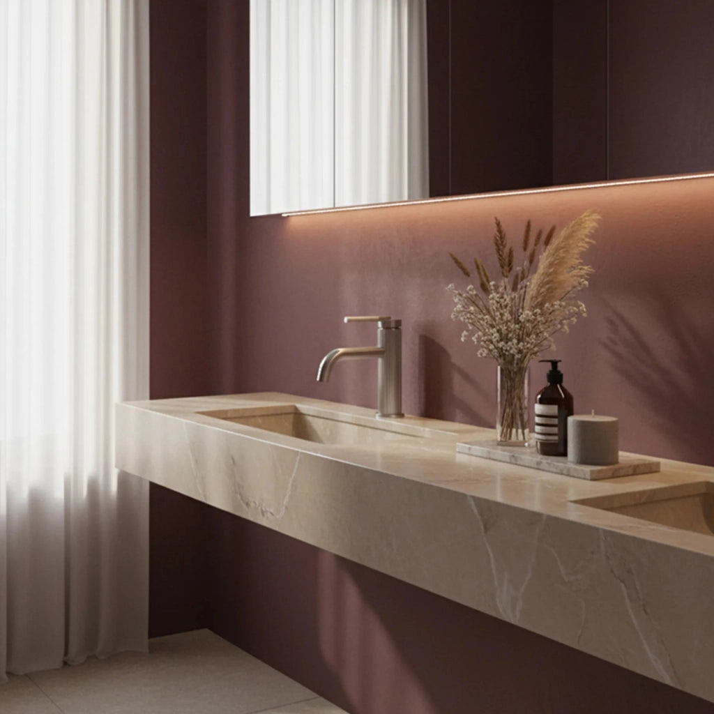 Rubinetto Da Lavabo Rea Argon Brush Nickel Low