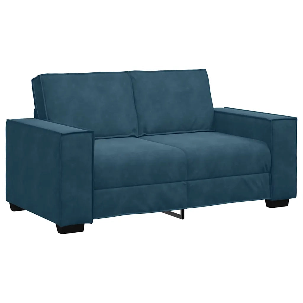 Divano a 2 Posti Blu 160x78x84 cm in Velluto 4105019