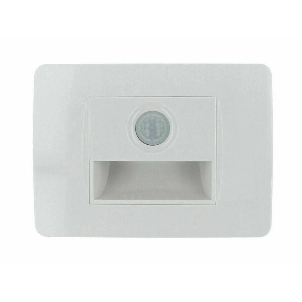 Trade Shop - Faretto Segnapasso A Led Per Scatola 503 Con Sensore Movimento Luce Fredda 6500k - Bianco