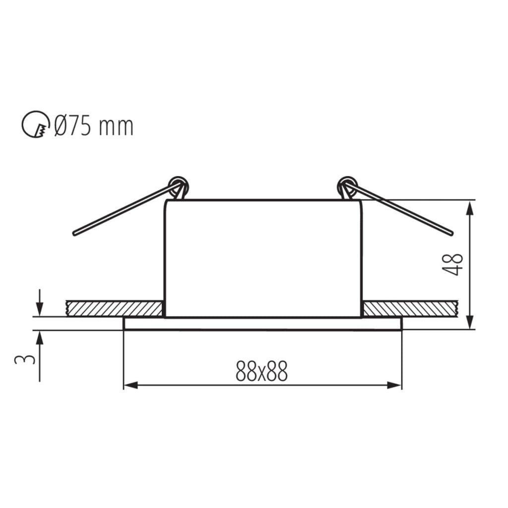 Faretto incasso GLOZO Kanlux 10W GU10 nero/argento