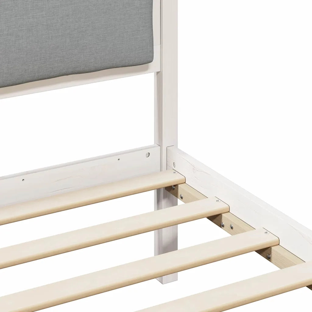Letto matrimoniale | Letto per adulti | Struttura del letto Grigio chiaro 135 x 190 cm Tessuto