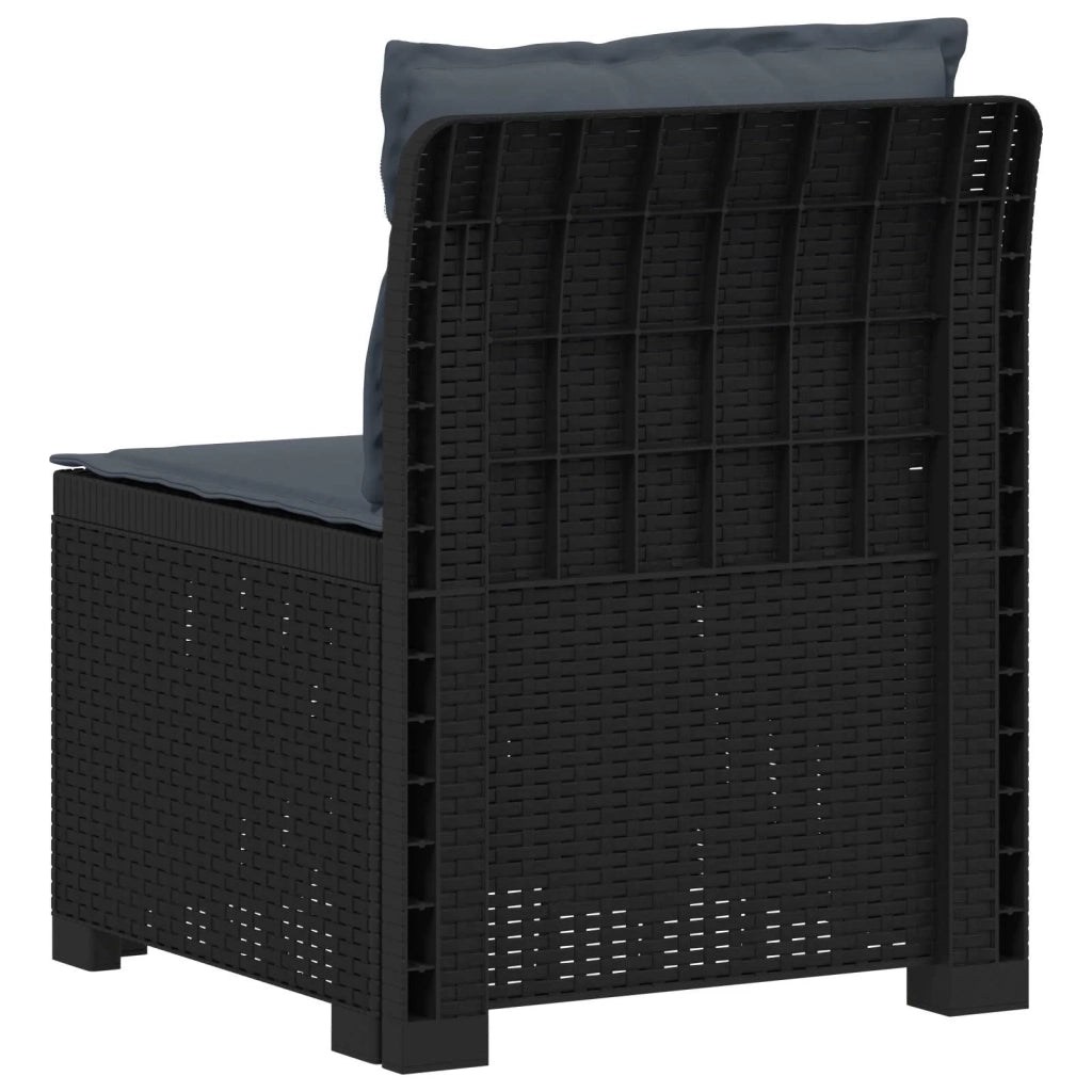 Divano da Giardino a 1 Posto con Cuscini Aspetto Rattan PP 8011799