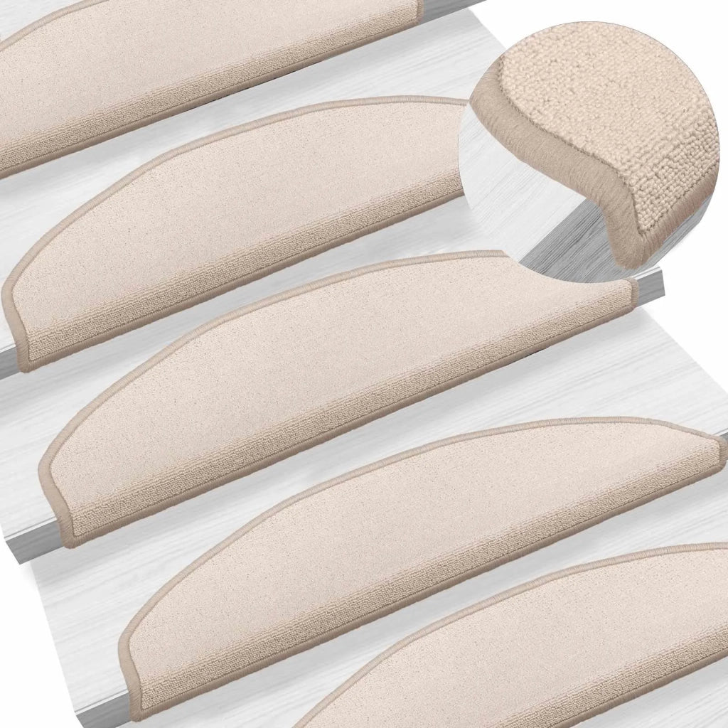 Tappetini per scale autoadesivi Semicircolare 15 pz | Gradini per Scale Tortora