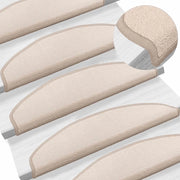 Tappetini per scale autoadesivi Semicircolare 15 pz | Gradini per Scale Tortora