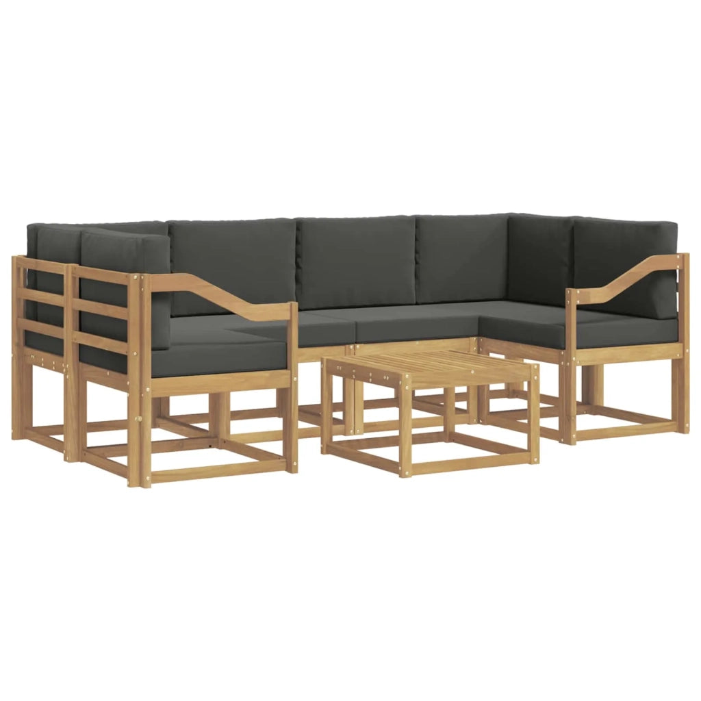 Set di divani da esterno 7 pz Bianco e Antracite 3387331