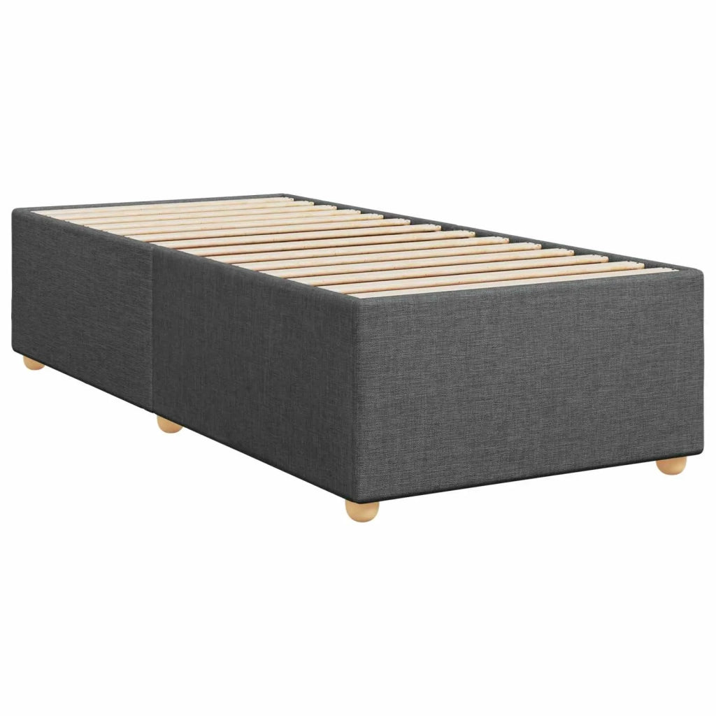 Letto box spring con materasso Grigio Scuro 90 x 190 cm Tessuto 3451050