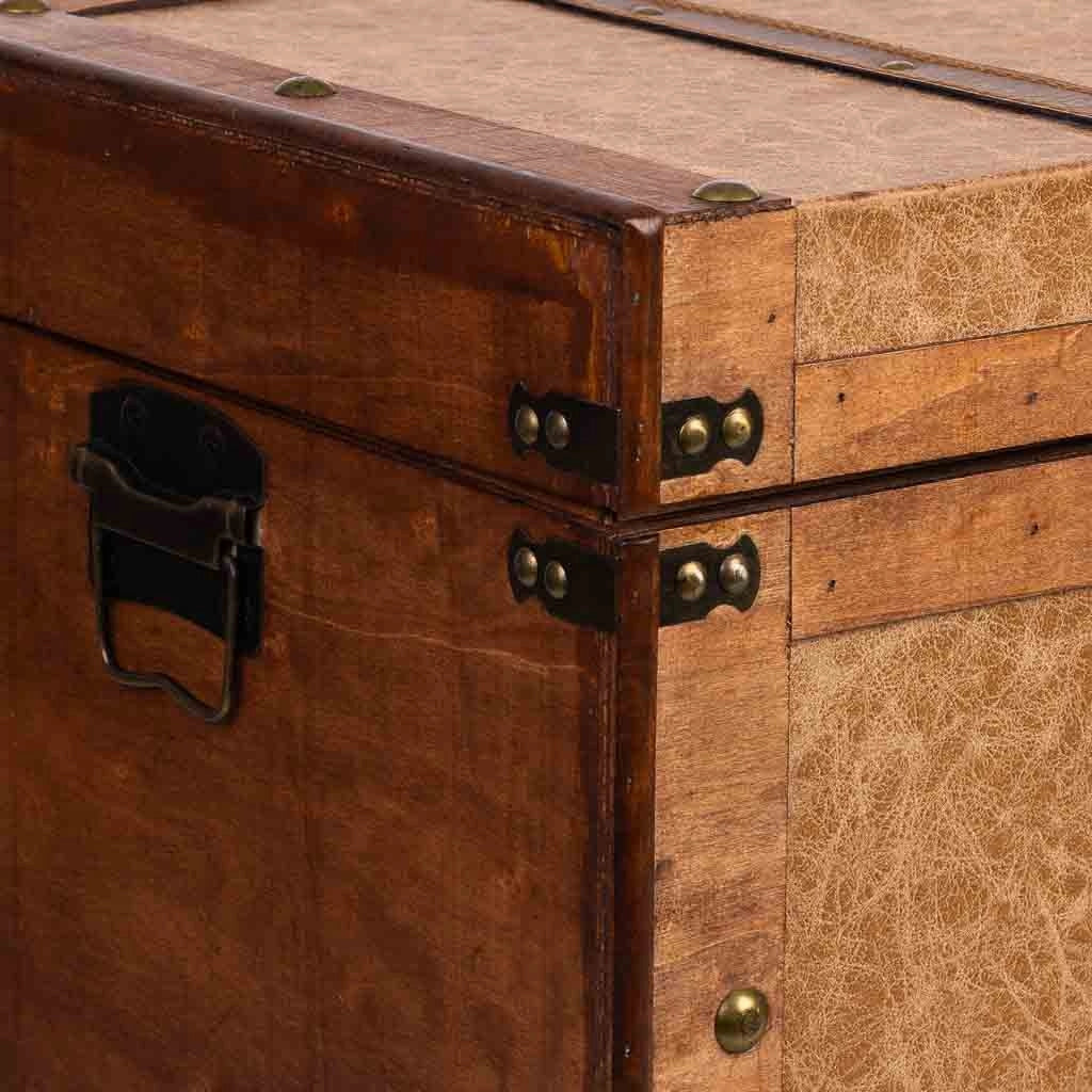 Baule legno marrone 65x36x38h cm