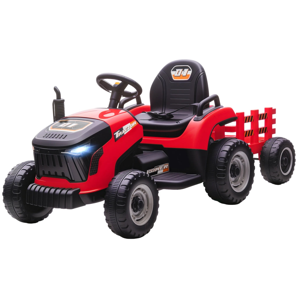 Trattore Elettrico per Bambini ¨C zephmum ¨C Rosso, 12V