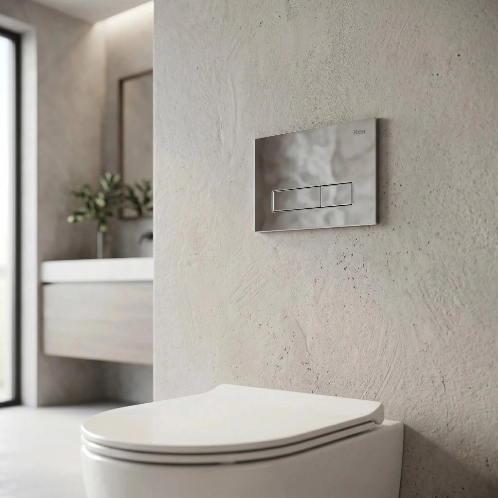 Set Telaio Da Incasso Per Wc Slim 024n Con Pulsante Hd Chrome