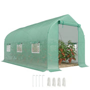 Serra da Giardino Tunnel 4x2x2m ¨C Xylo ¨C 6 Finestre e Porta Arrotolabile Verde