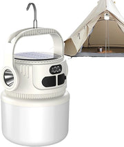Lanterna solare portatile - 1200 mAh - Con schermo LCD - Per campeggio & giardinaggio