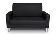 Divano 2 posti in ecopelle nero - Charlie - DI-CHA10PU