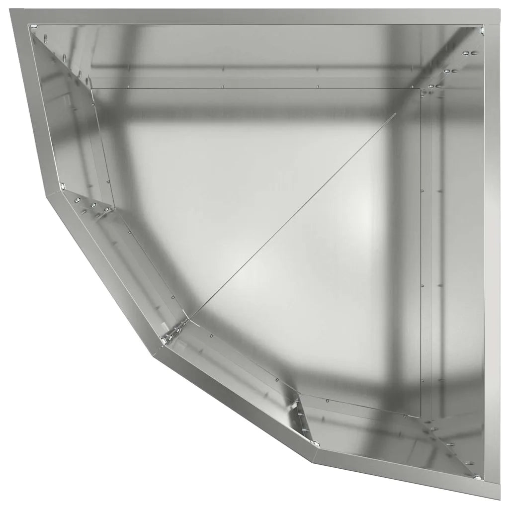Vaso d'angolo Argento 45 x 45 x 35 cm Acciaio zincato 883652
