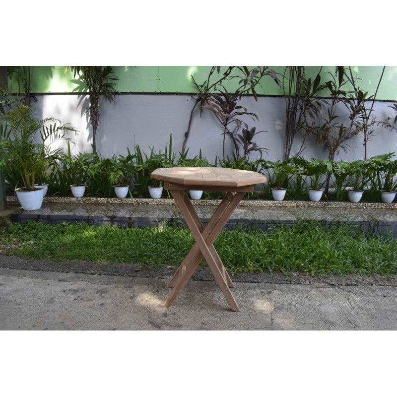 Table octogonale pliante en bois de Teck