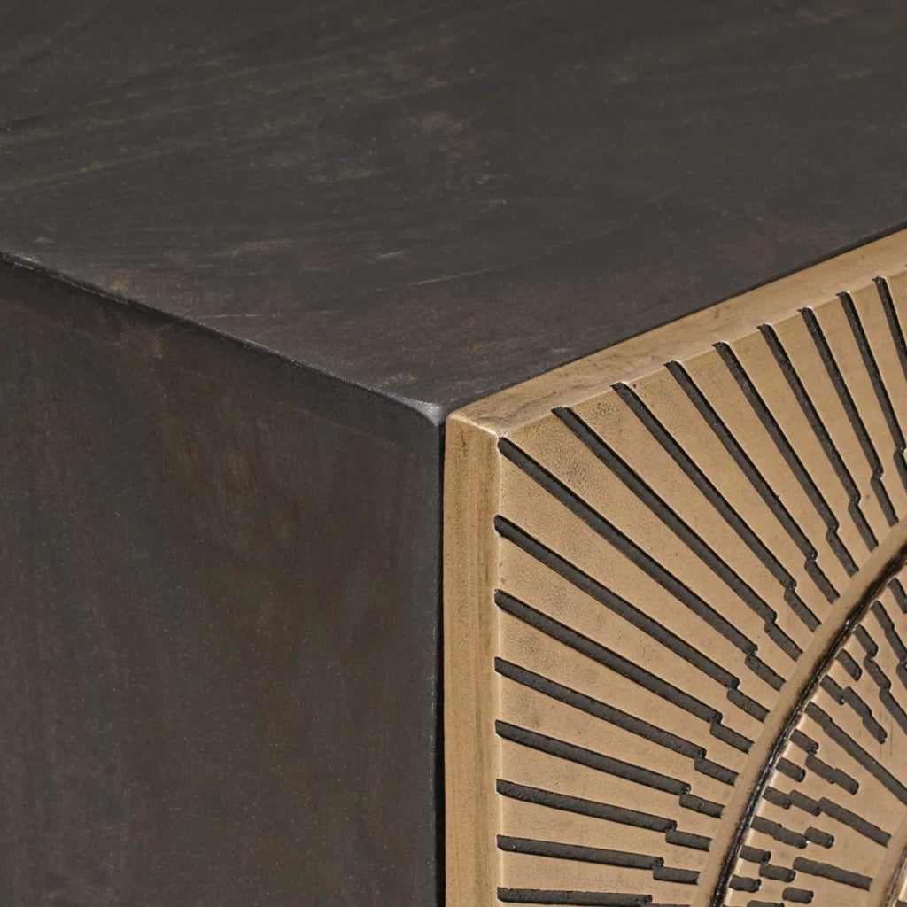 Mobile TV con cassetto con lo scaffale-Credenza per TV Ottone 105 x 30 x 50 cm