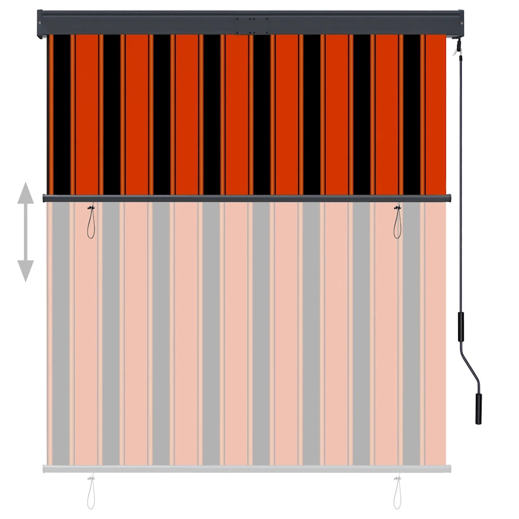 Tenda a Rullo per Esterni 140x250 cm Arancione e Marrone 145972