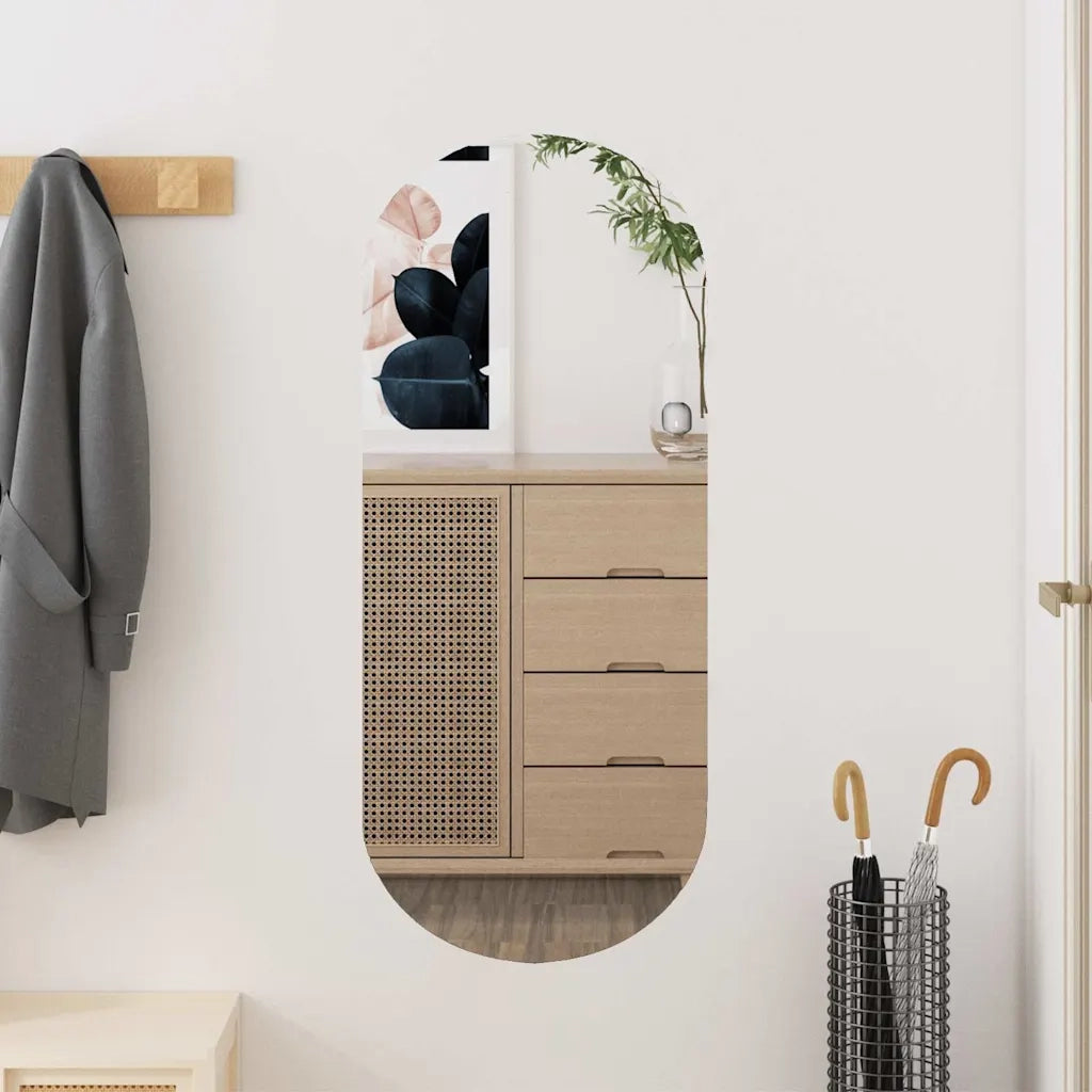 Specchio da Parete | Specchio decorativo 30x70 cm Vetro Ovale