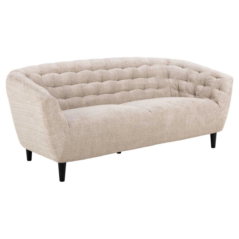 Divano Verrazzano 3 Posti Tessuto Sabbia Cm 191x84h78