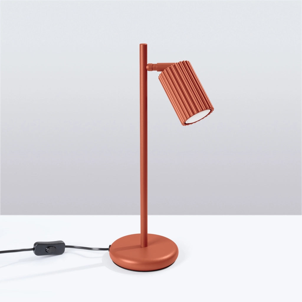 Lampada da tavolo KARBON rosso ocra