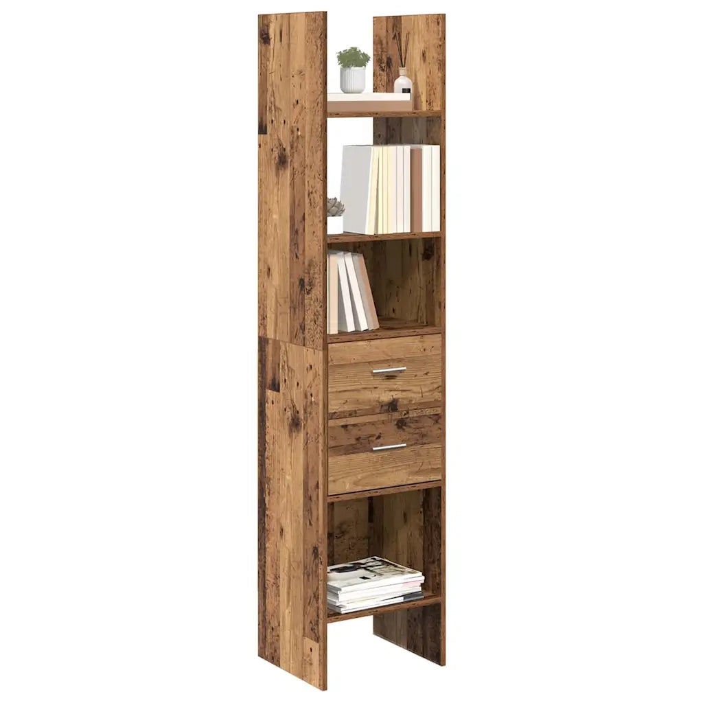 Armadio per Libri Legno vecchio 40 x 35 x 180 cm 875439