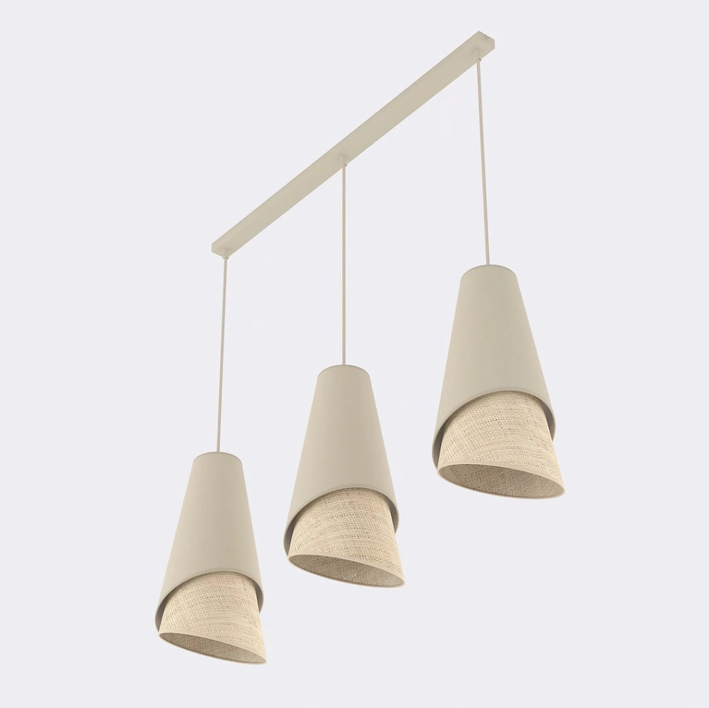 Lampada a sospensione MODA 3xE27 nera marrone Emibig