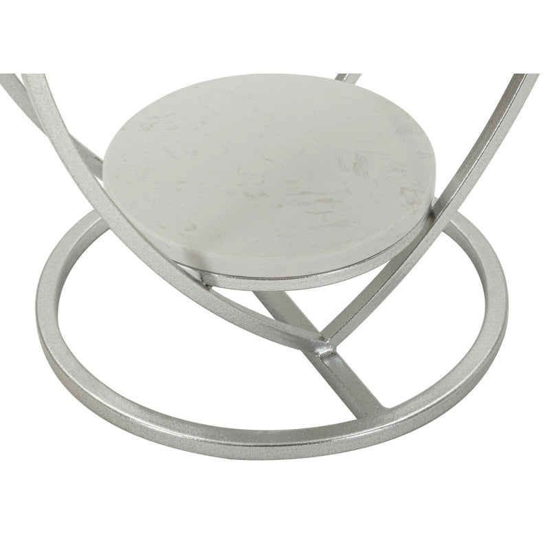 Tavolinetto Heart Argento cm ø 40x45,5