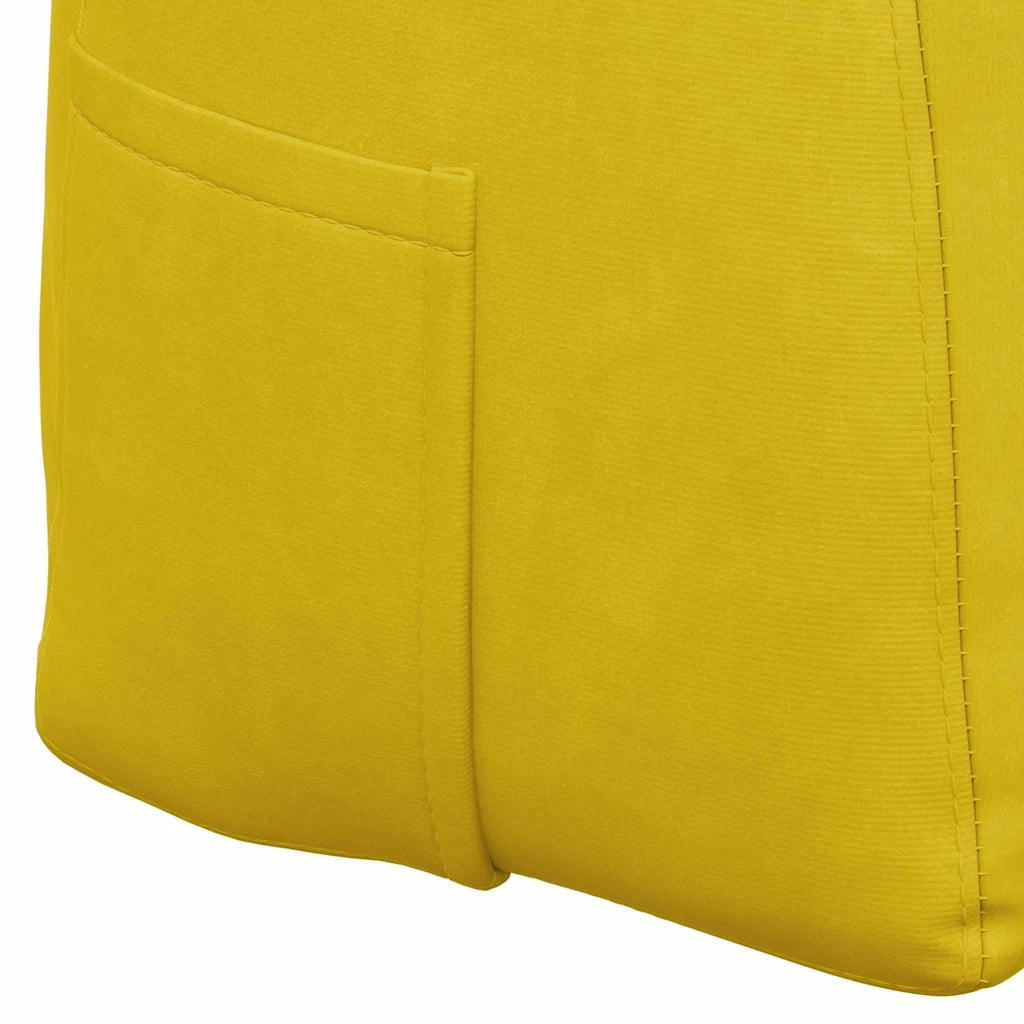 Cuscino per Schiena Giallo 160 x 24 x 50 cm Velluto 42014552