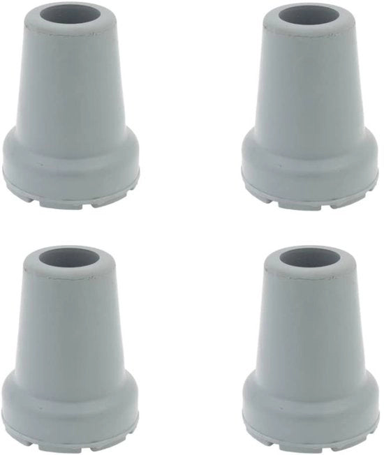Adattori di assorbimento di urti in gomma - 19 mm - Set da 4 - Anello metallico - Grip extra - Punti di fissaggio per bastoni da trekking