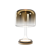 Maytoni Lampada da tavolo contemporanea Spirito 1 luce LED integrato oro metallo vetro fumé