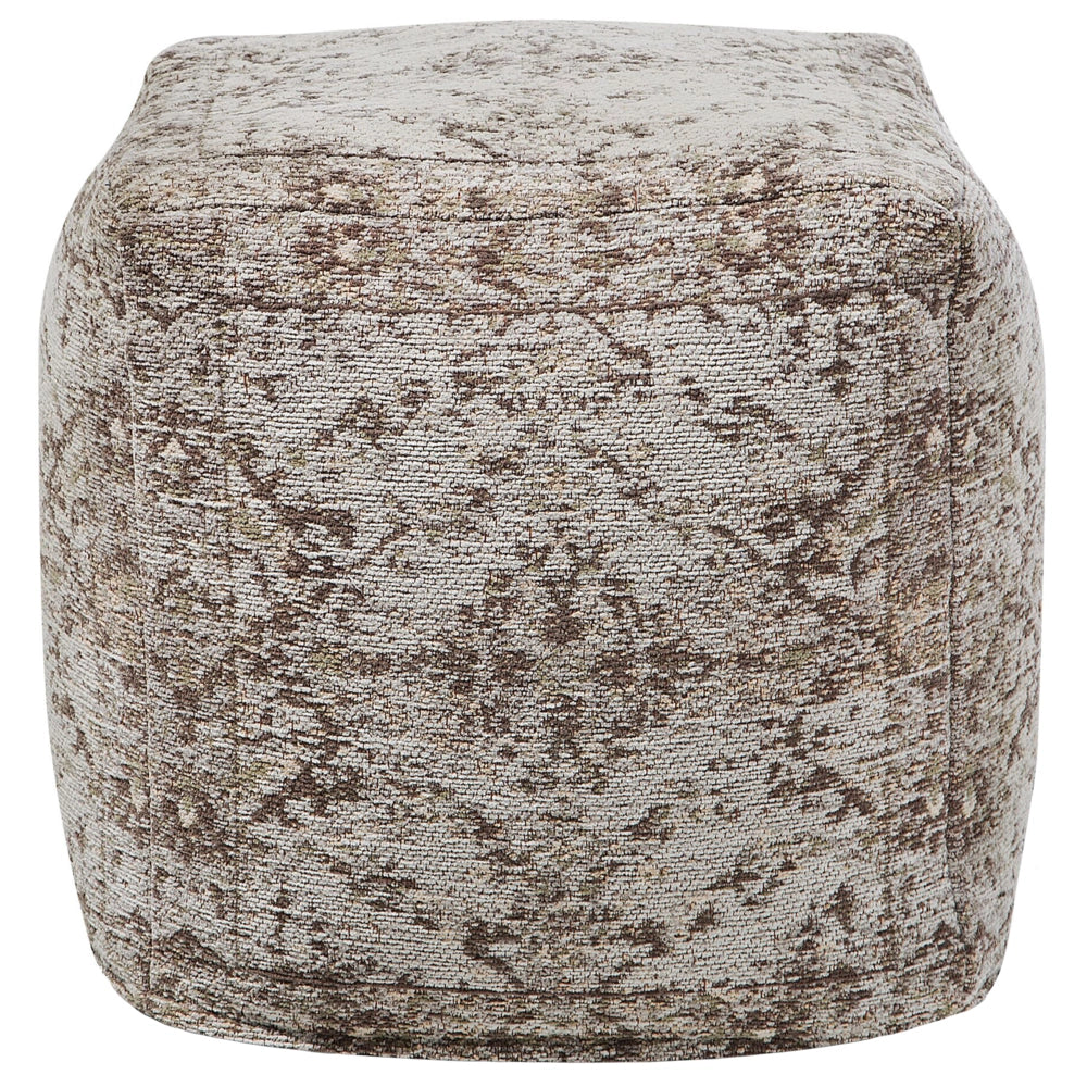 Pouf in cotone marrone modello decorativo Boho rustico soggiorno